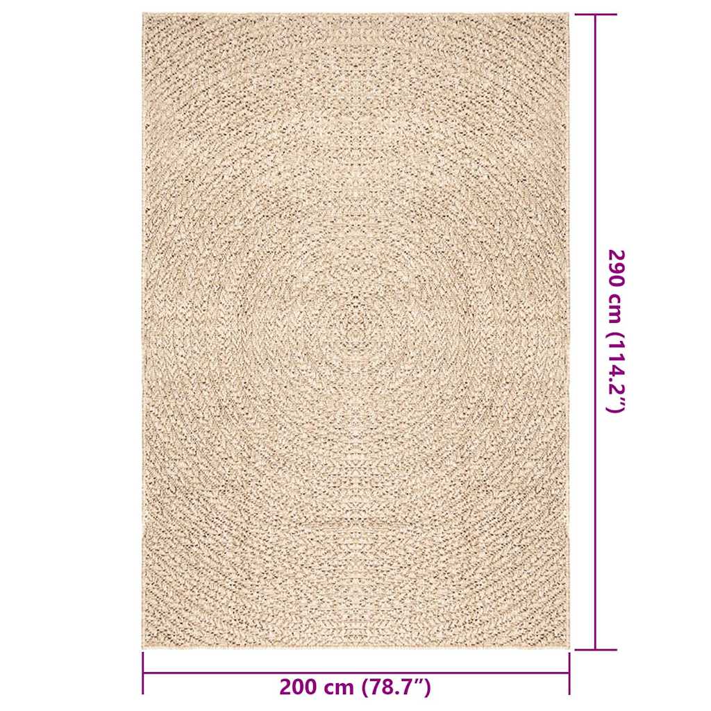 Tepih ZIZUR 200 x 290 cm s izgledom jute unutarnji i vanjski
