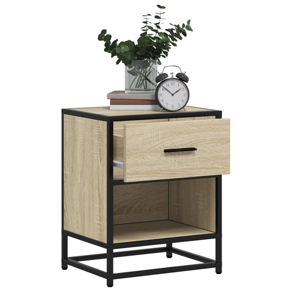 Noćni ormarići 2 kom boja hrasta 40x31x50 cm konstruirano drvo
