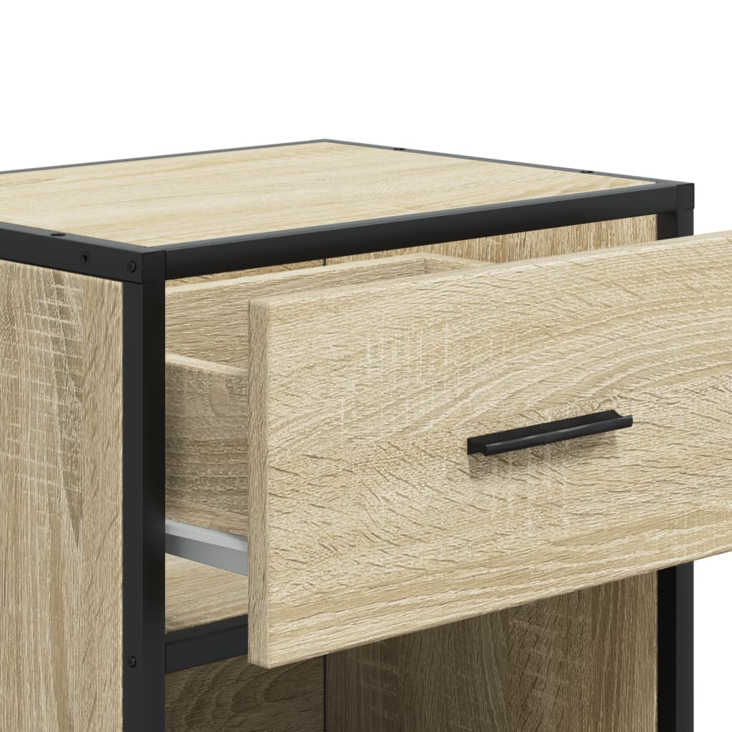 Noćni ormarići 2 kom boja hrasta 40x31x50 cm konstruirano drvo