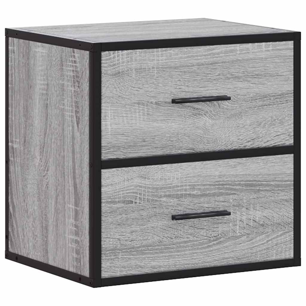 Zidni noćni ormarići 2 kom Sivi Sonoma 40x31x39,5 cm