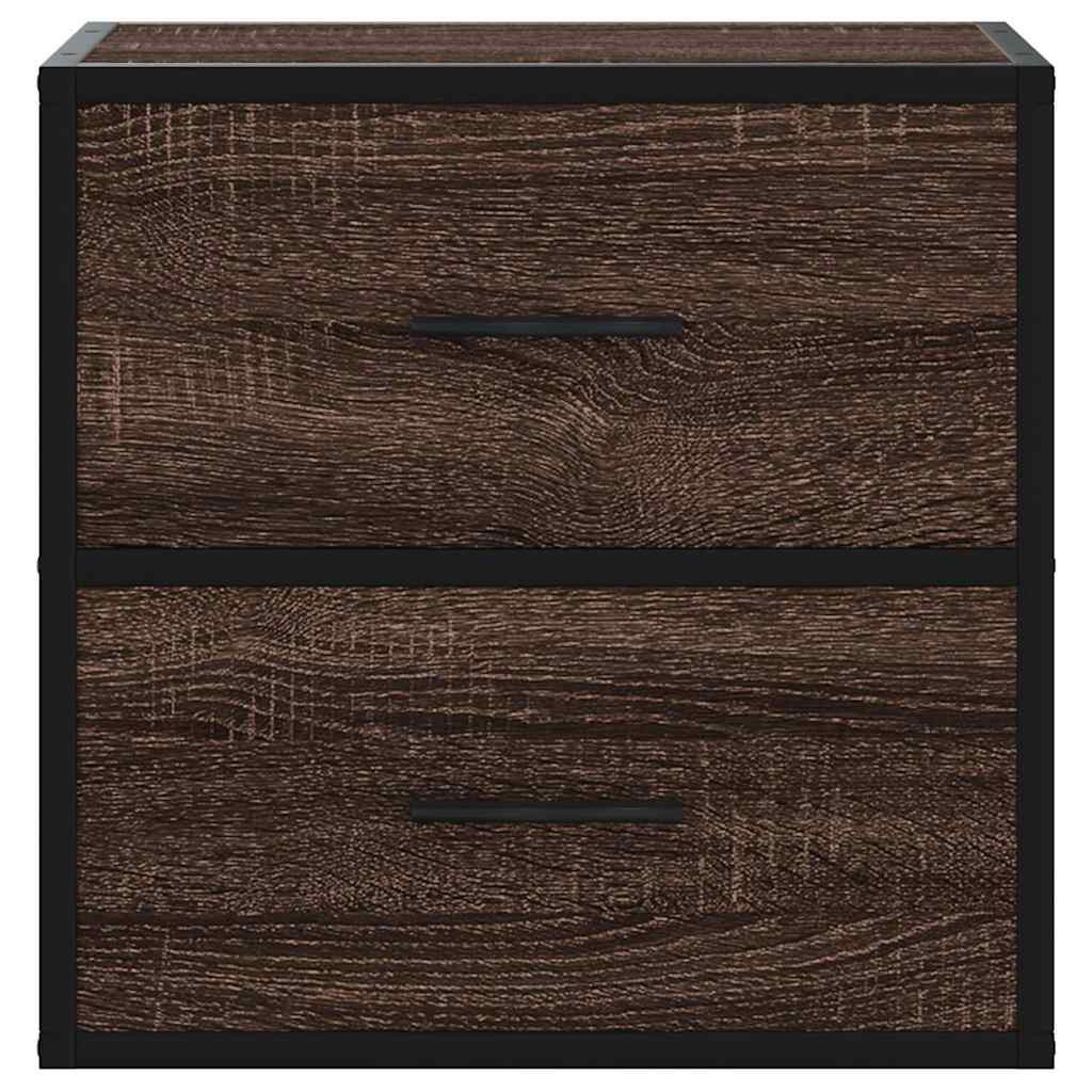 Zidni noćni ormarići 2 kom smeđi hrast 40x31x39,5 cm