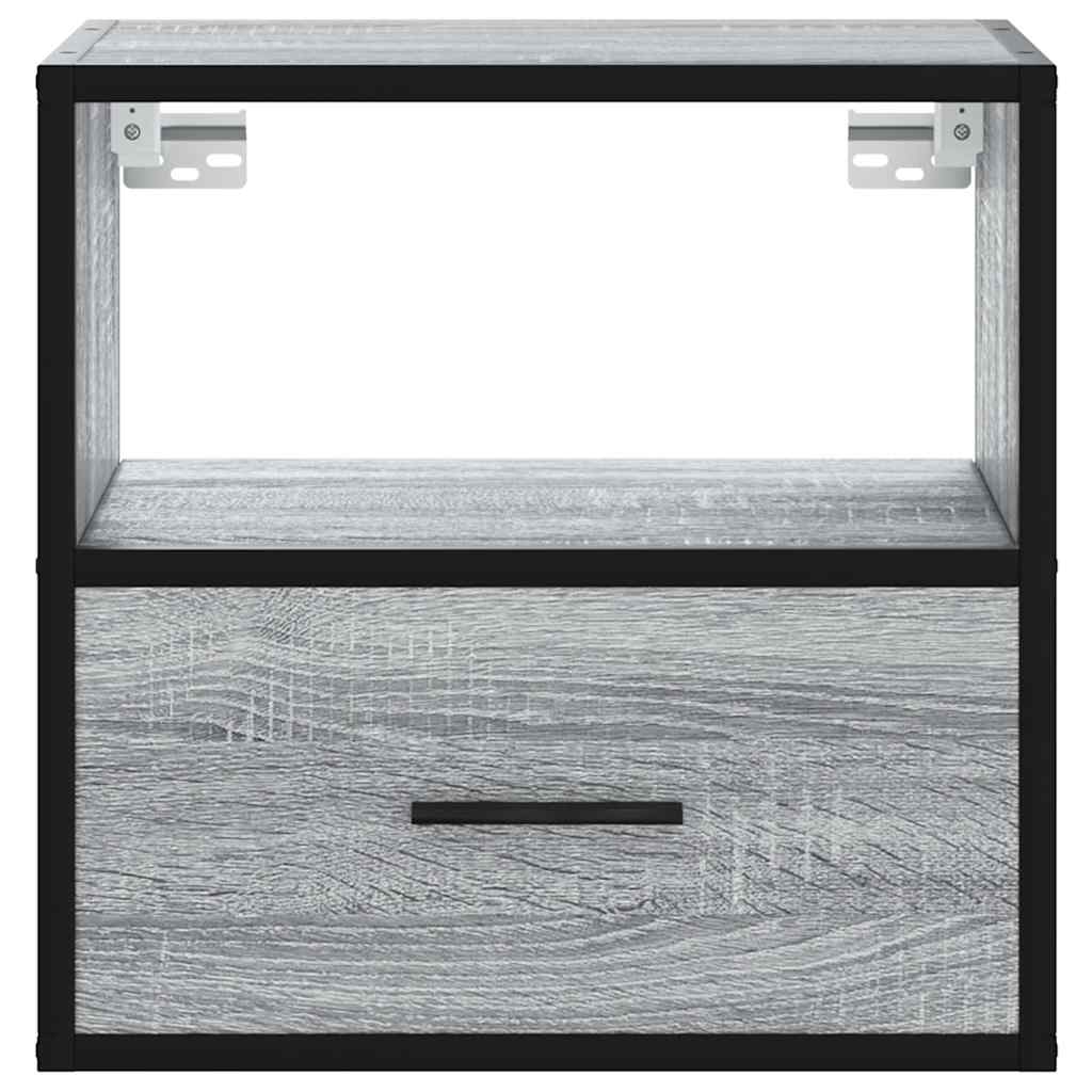 Zidni noćni ormarići 2 kom Sivi Sonoma 40x31x39,5 cm