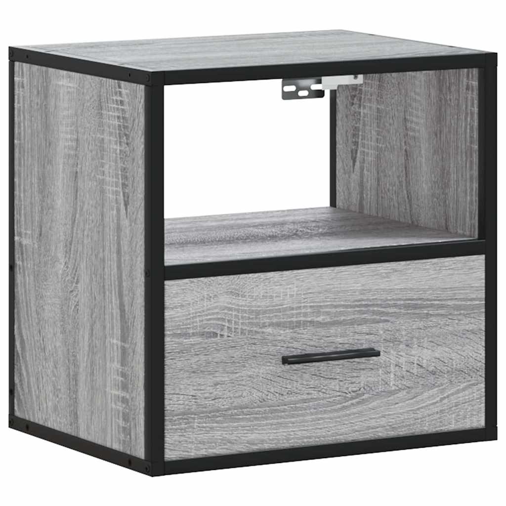 Zidni noćni ormarići 2 kom Sivi Sonoma 40x31x39,5 cm