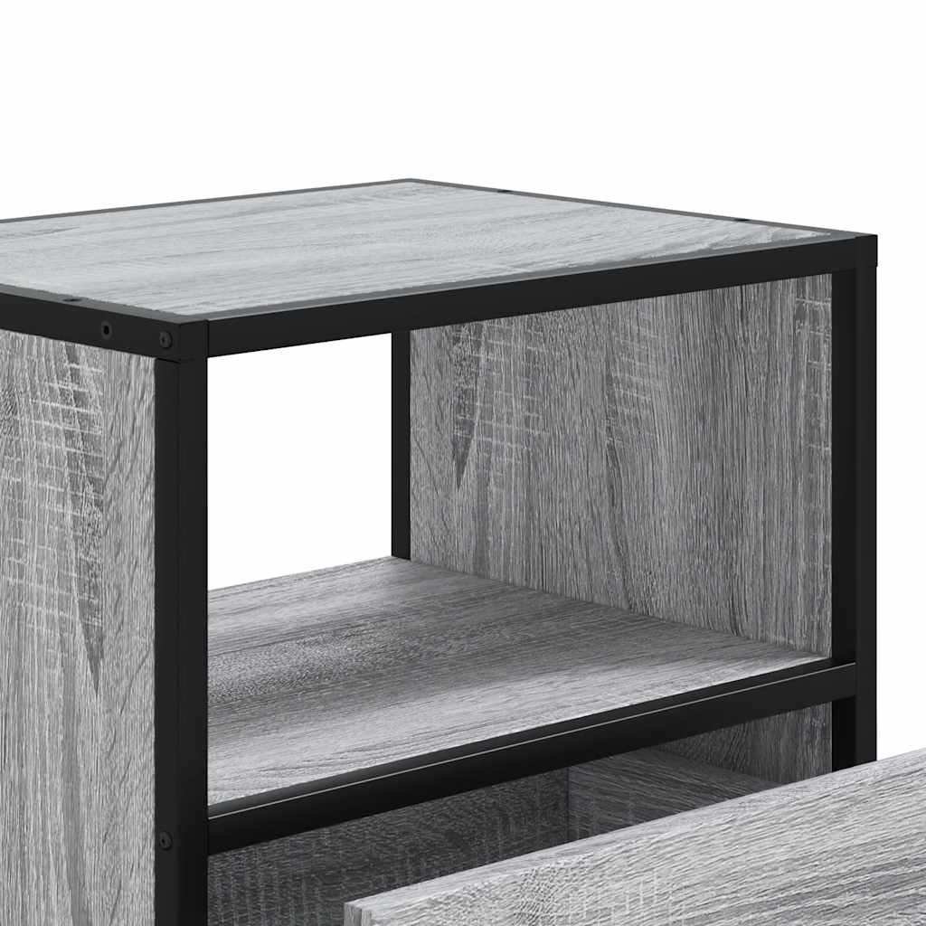 Zidni noćni ormarići 2 kom Sivi Sonoma 40x31x39,5 cm
