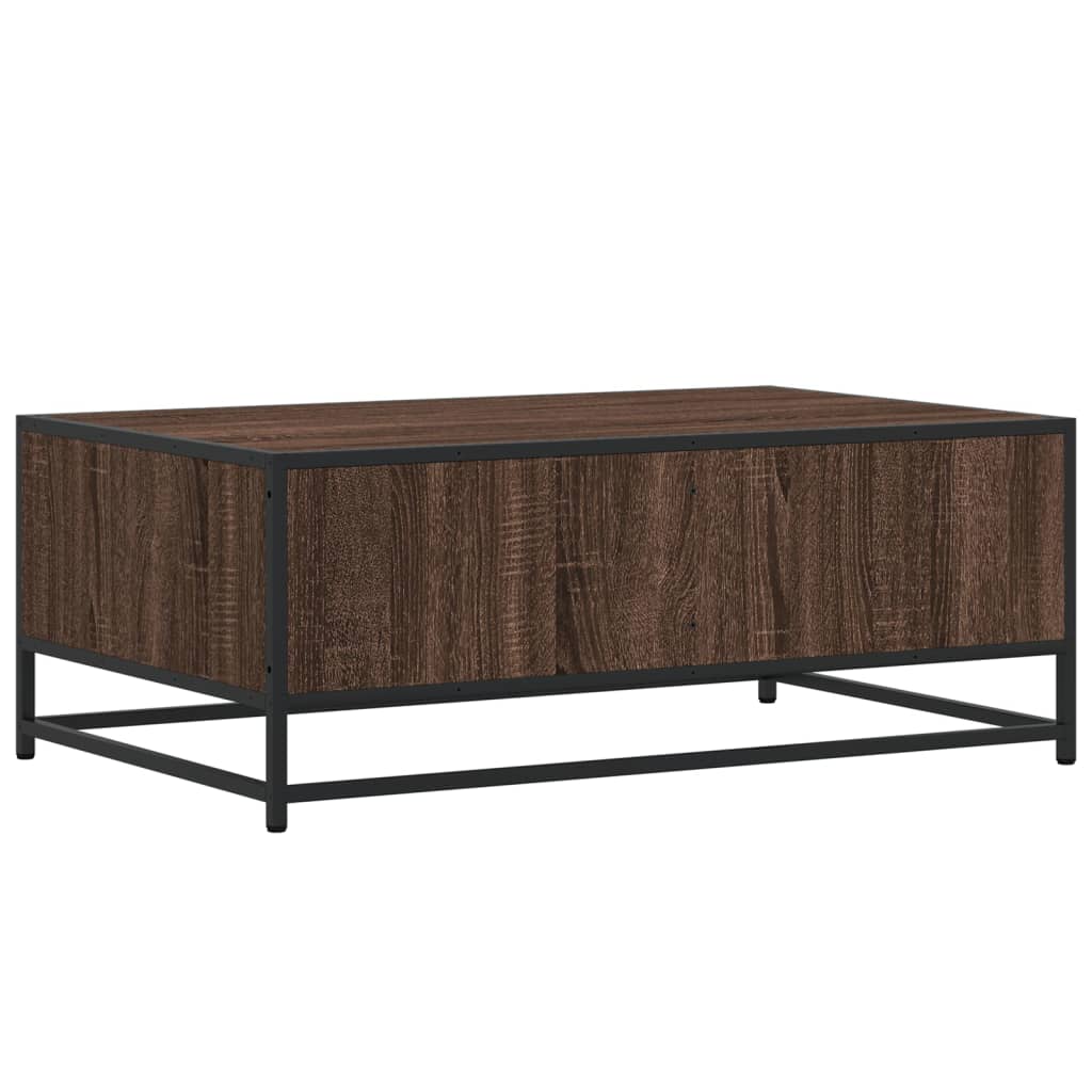 Stolić za kavu boja smeđeg hrasta 90x57x35 cm od drva i metala