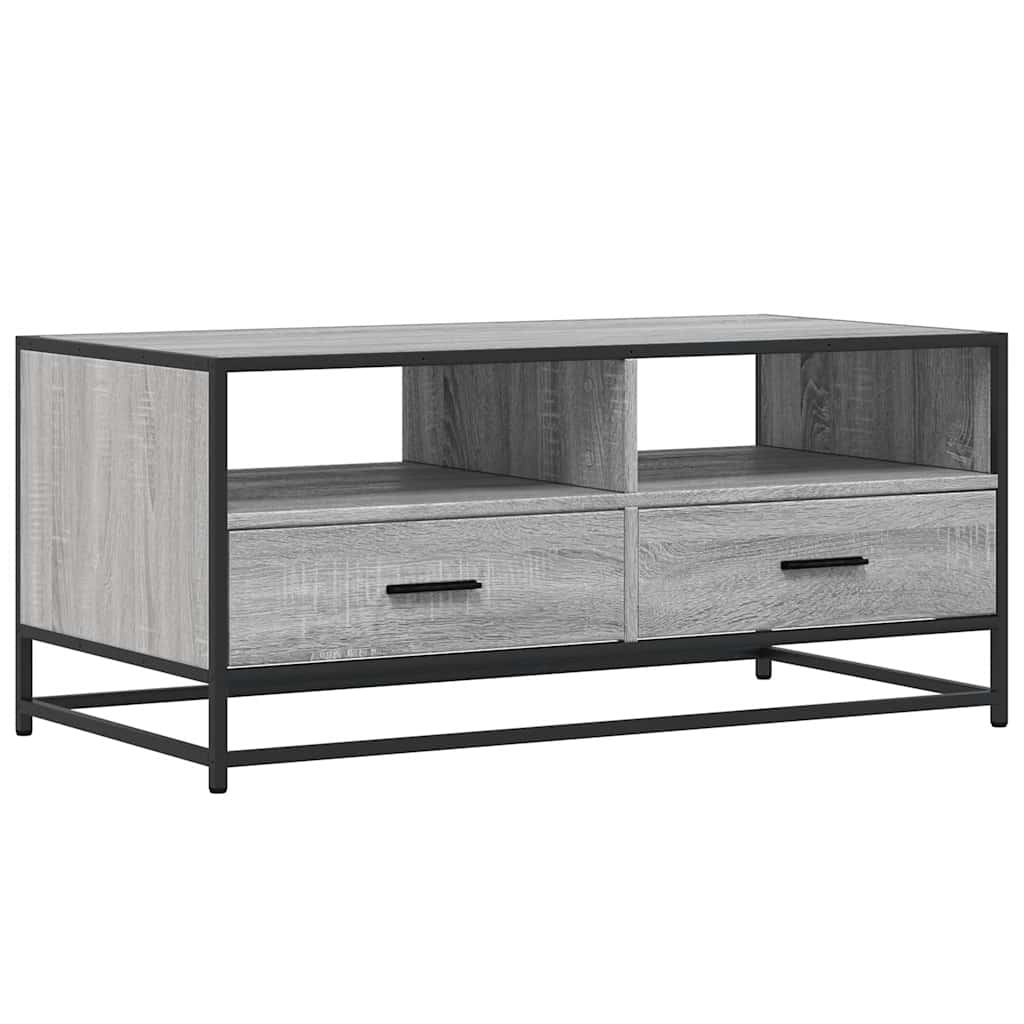 Stolić za kavu siva boja hasta 100x50x45 cm od drva i metala
