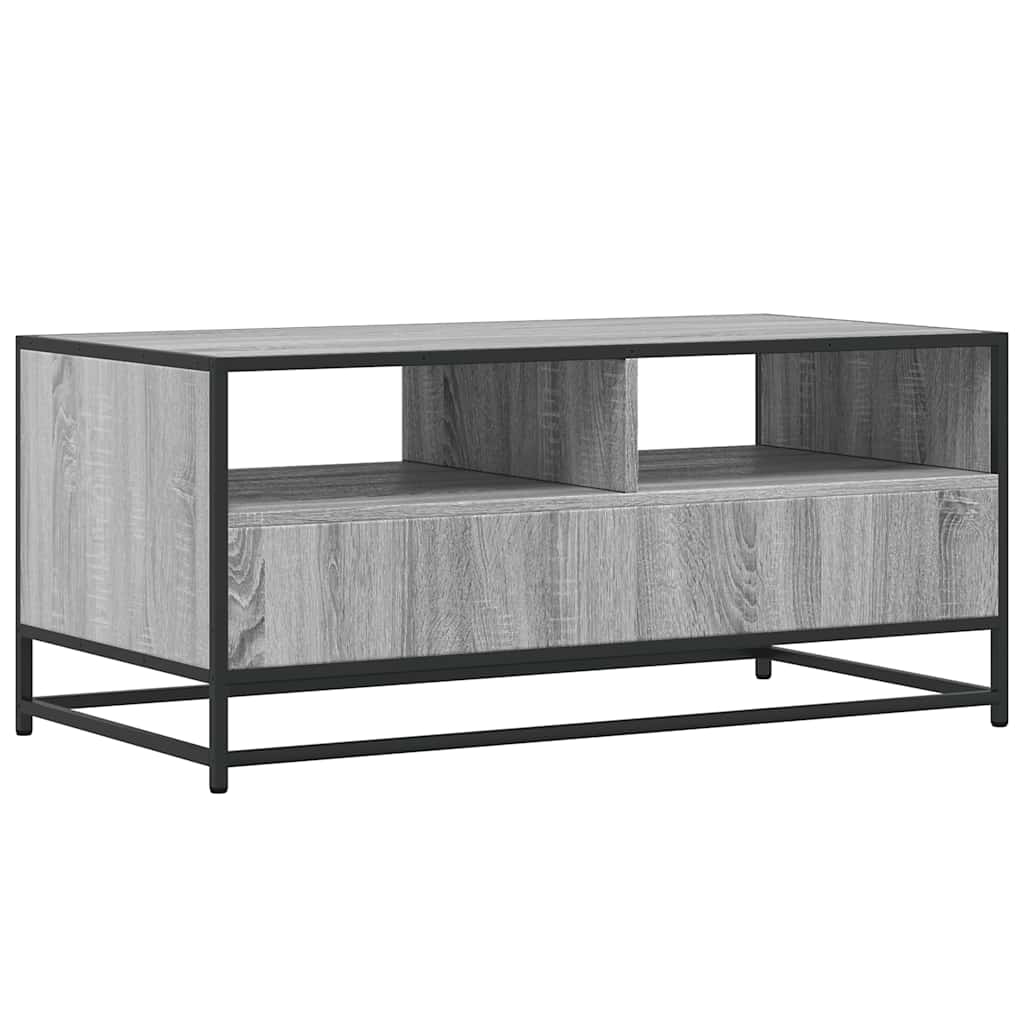 Stolić za kavu siva boja hasta 100x50x45 cm od drva i metala
