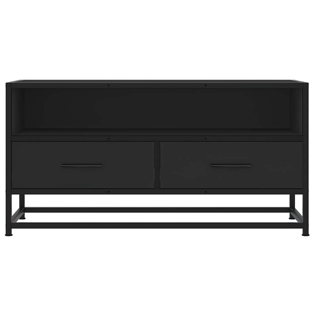 TV ormarić crni 80x34,5x40 cm konstruirano drvo i metal