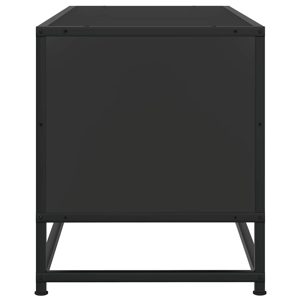 TV ormarić crni 80x34,5x40 cm konstruirano drvo i metal