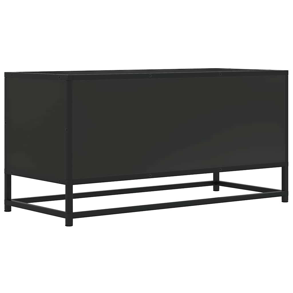 TV ormarić crni 80x34,5x40 cm konstruirano drvo i metal