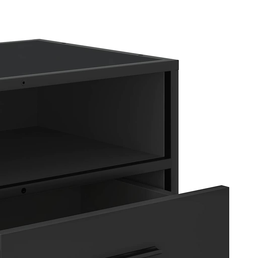 TV ormarić crni 80x34,5x40 cm konstruirano drvo i metal
