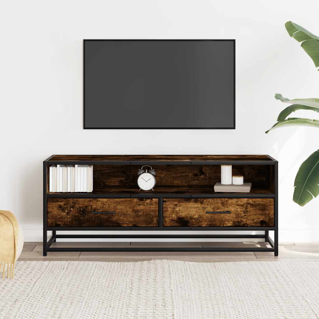 TV ormarić boja dimljenog hrasta 100x34,5x40 cm konstruirano