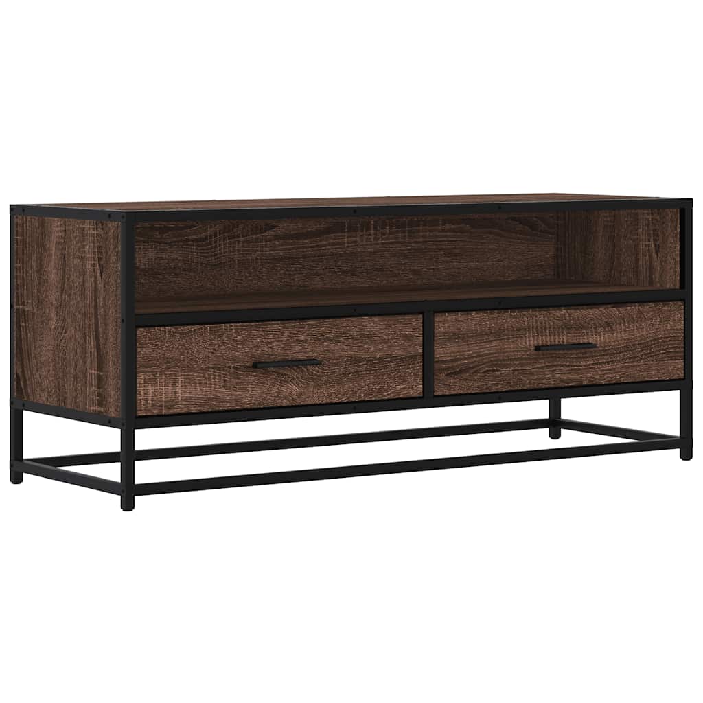 TV ormarić boja smeđeg hrasta 100x34,5x40 cm konstruirano