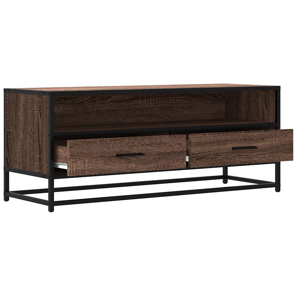 TV ormarić boja smeđeg hrasta 100x34,5x40 cm konstruirano