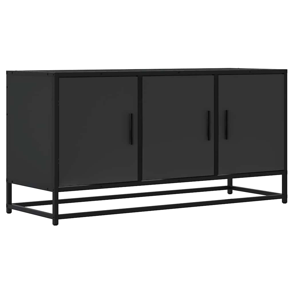 TV ormarić crni 100x35x50 cm Konstruirano drvo i metal