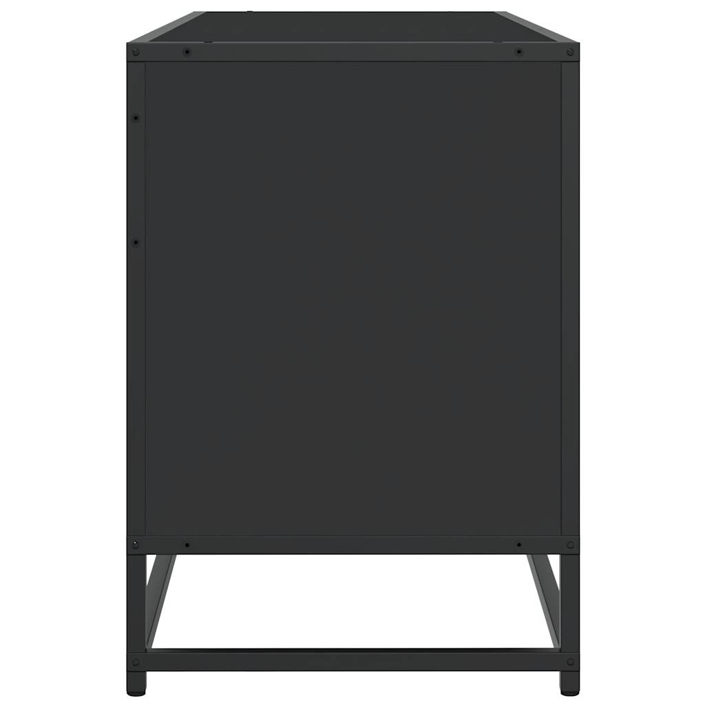 TV ormarić crni 100x35x50 cm Konstruirano drvo i metal