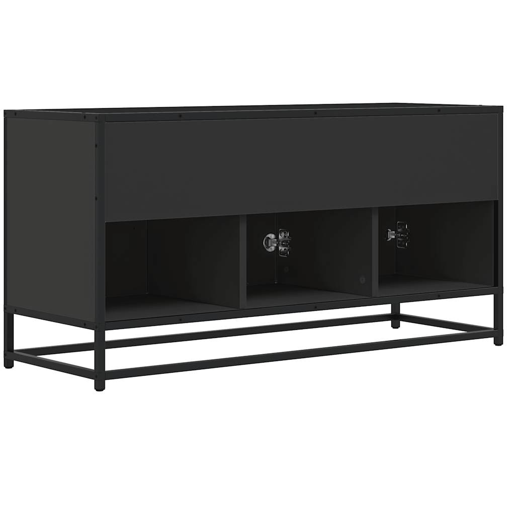 TV ormarić crni 100x35x50 cm Konstruirano drvo i metal