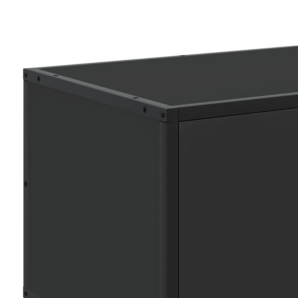 TV ormarić crni 100x35x50 cm Konstruirano drvo i metal