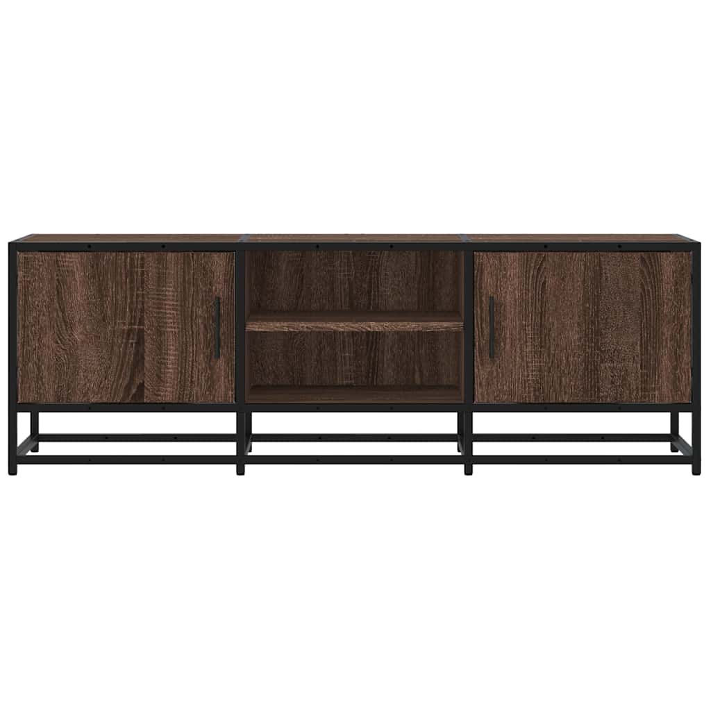 TV ormarić smeđi hrast 120x35x41 cm Konstruirano drvo i metal