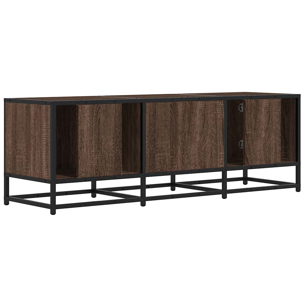 TV ormarić smeđi hrast 120x35x41 cm Konstruirano drvo i metal