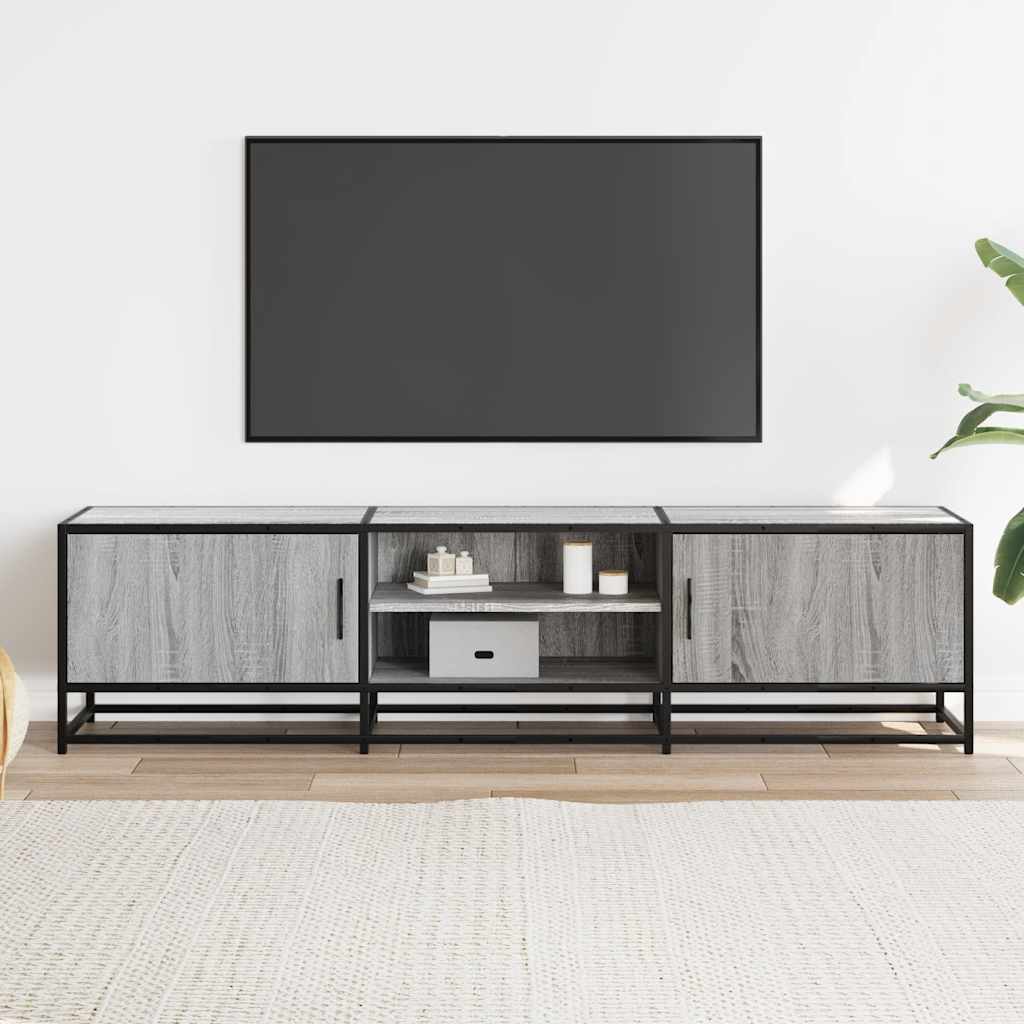 TV ormarić sivi Sonoma 160x35x41 cm Konstruirano drvo i metal