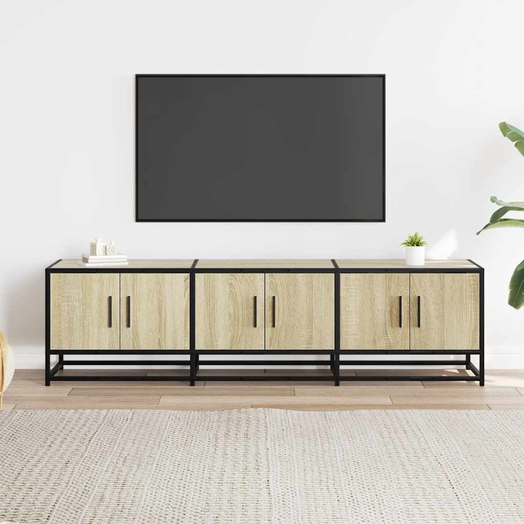 TV ormarić Sonoma hrast 150x35x41 cm Konstruirano drvo i metal