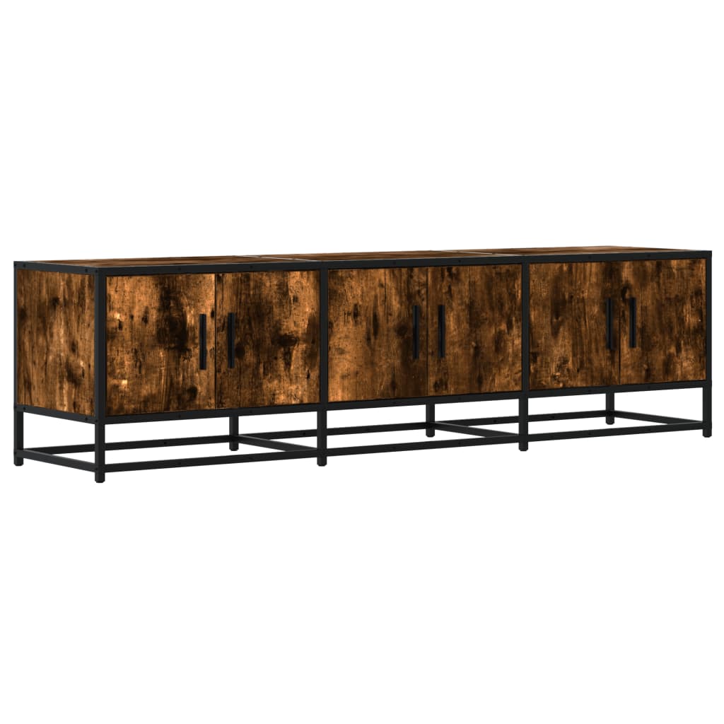 TV ormarić Dimljeni hrast 150x35x41cm Konstruirano drvo i metal