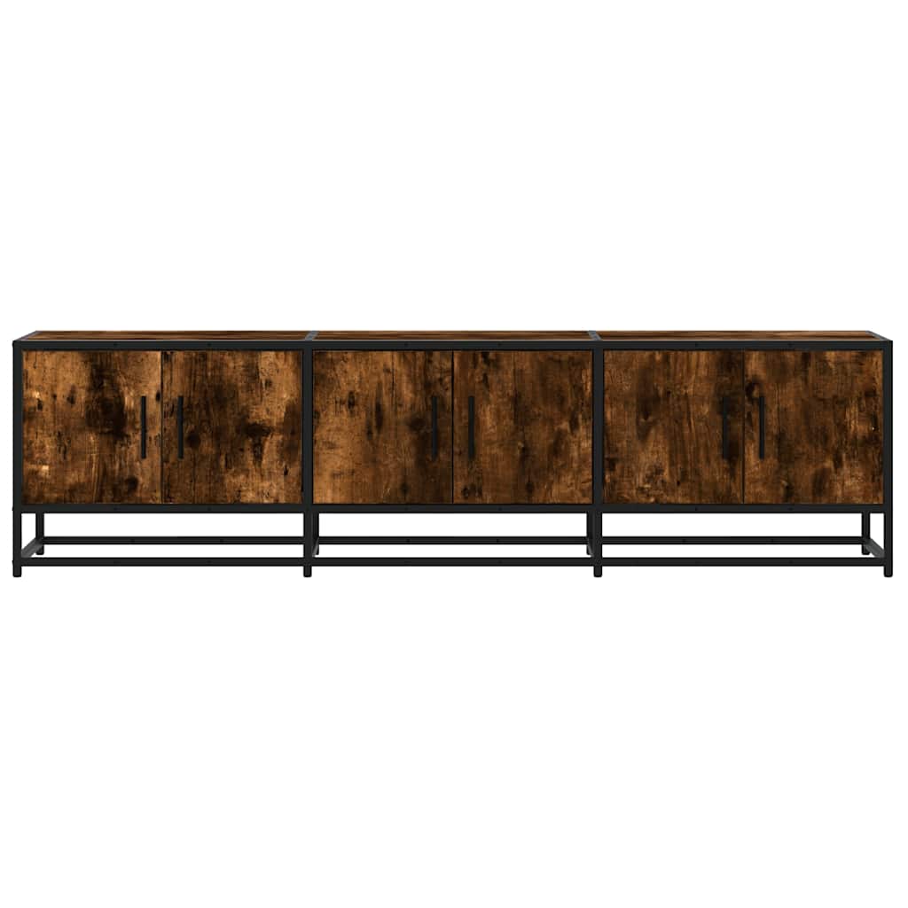 TV ormarić Dimljeni hrast 150x35x41cm Konstruirano drvo i metal