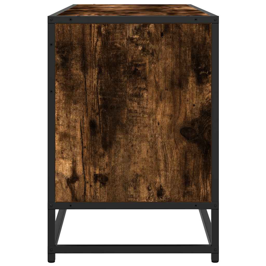 TV ormarić Dimljeni hrast 150x35x41cm Konstruirano drvo i metal