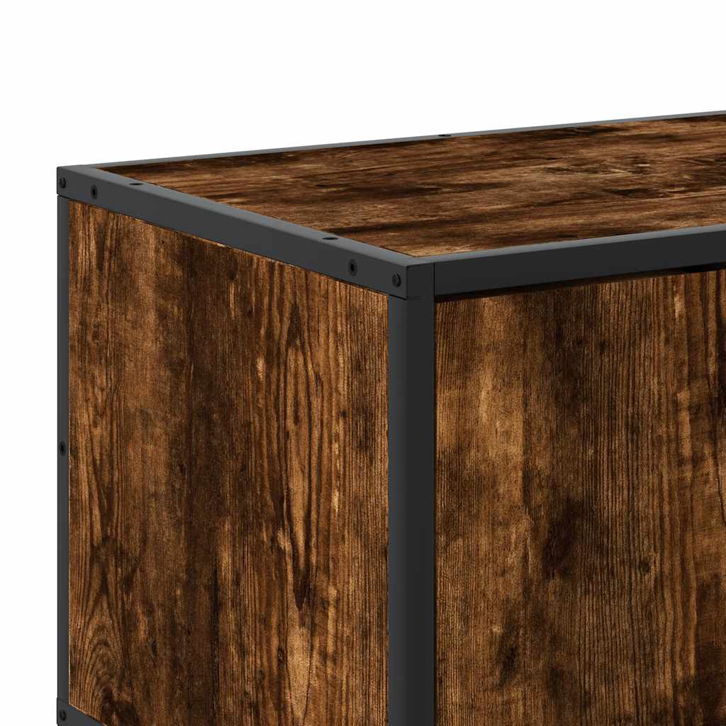 TV ormarić Dimljeni hrast 150x35x41cm Konstruirano drvo i metal
