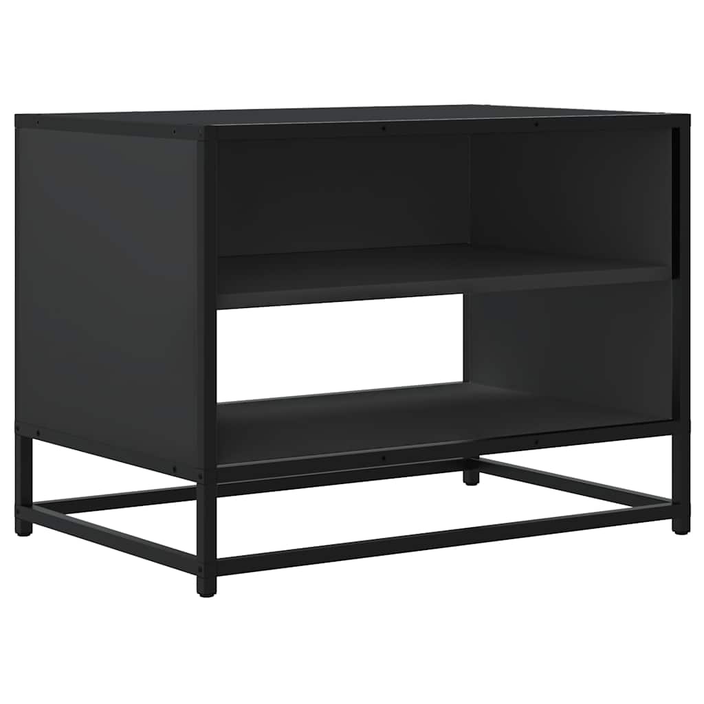 TV ormarić crni 61x40x46 cm Konstruirano drvo i metal