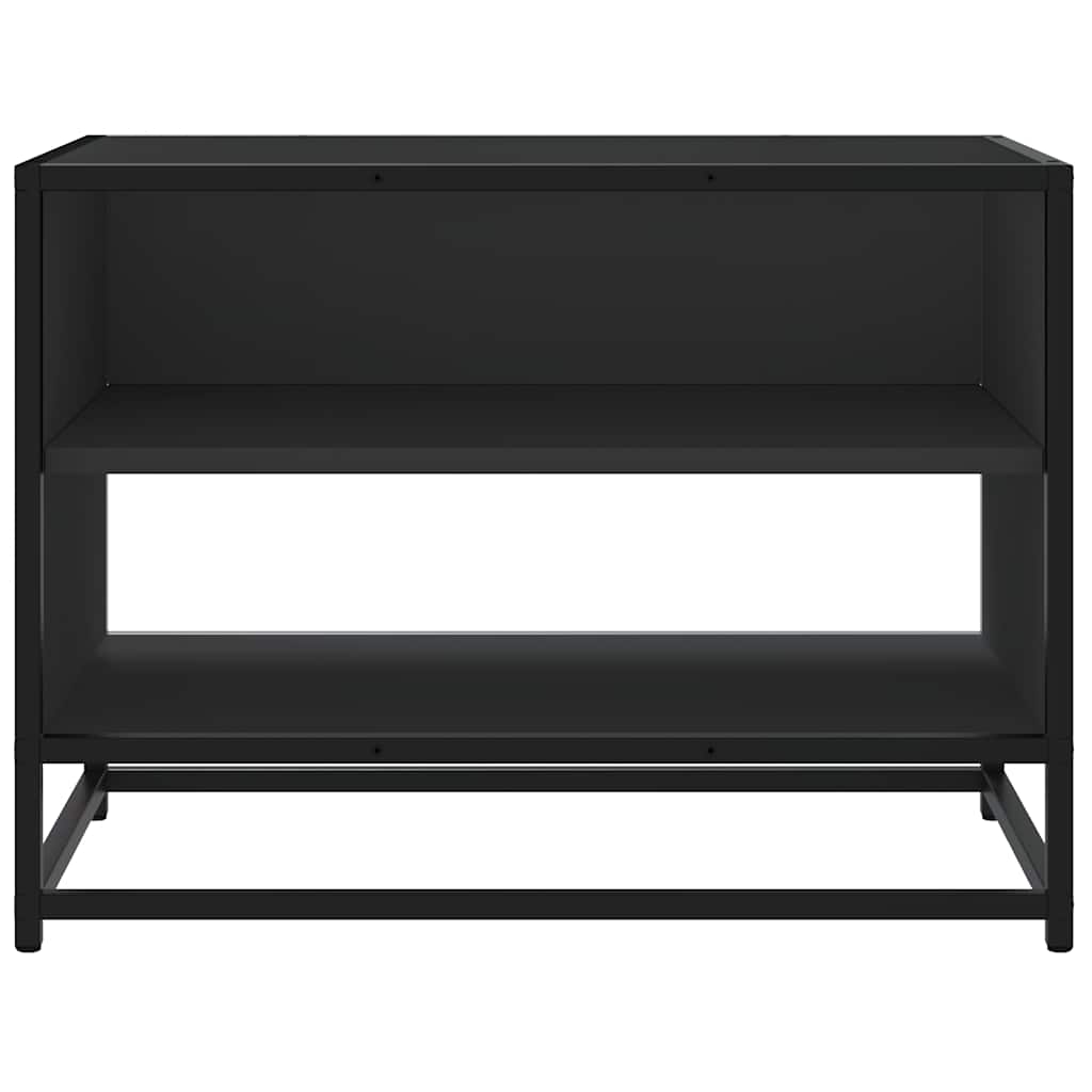 TV ormarić crni 61x40x46 cm Konstruirano drvo i metal