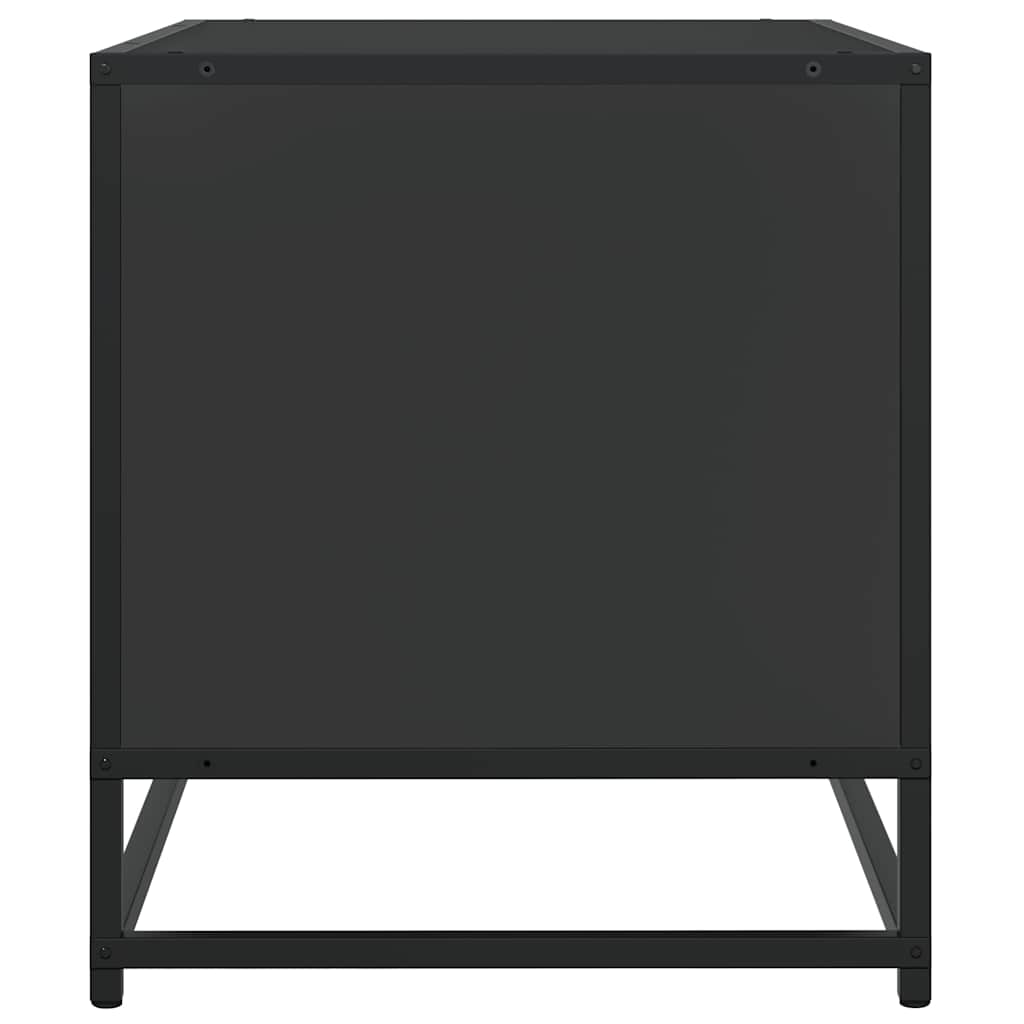 TV ormarić crni 61x40x46 cm Konstruirano drvo i metal