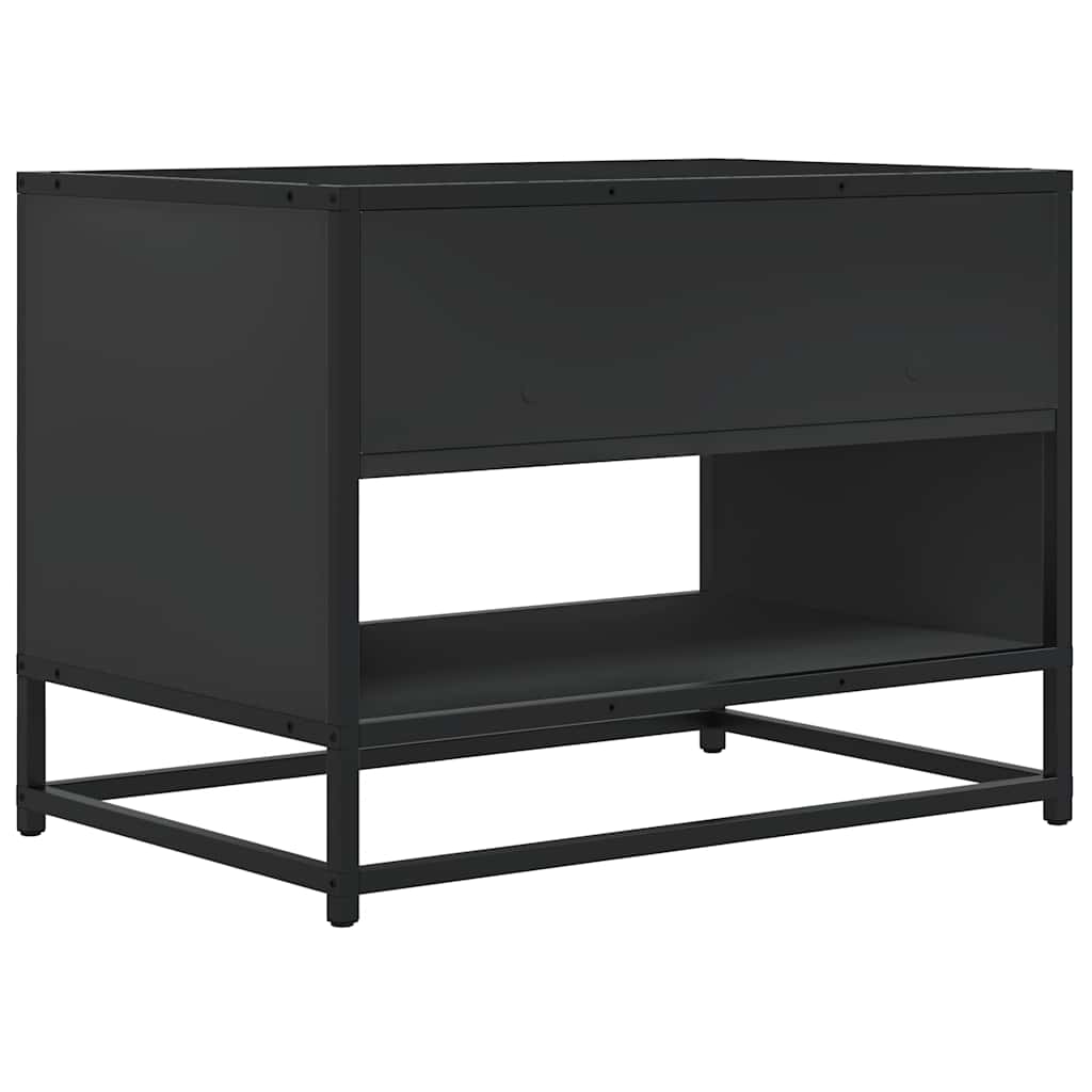 TV ormarić crni 61x40x46 cm Konstruirano drvo i metal