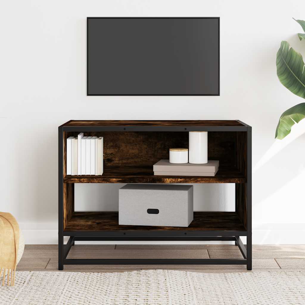 TV ormarić dimljeni hrast 61x40x46 cm konstruirano drvo i metal