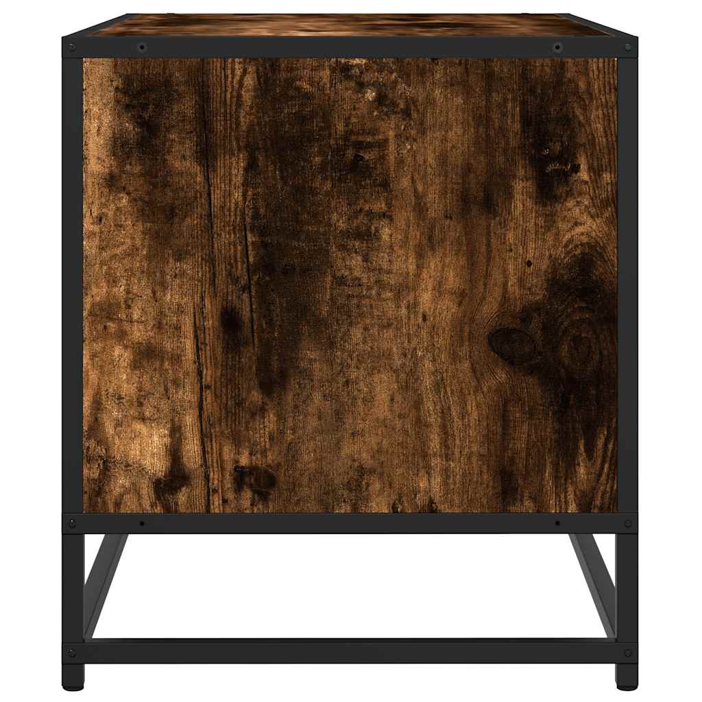 TV ormarić dimljeni hrast 61x40x46 cm konstruirano drvo i metal