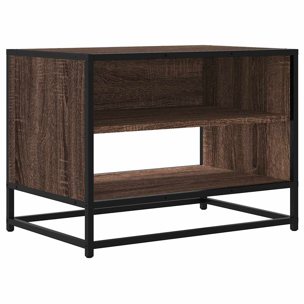 TV ormarić Smeđi hrast 61x40x46 cm Konstruirano drvo i metal