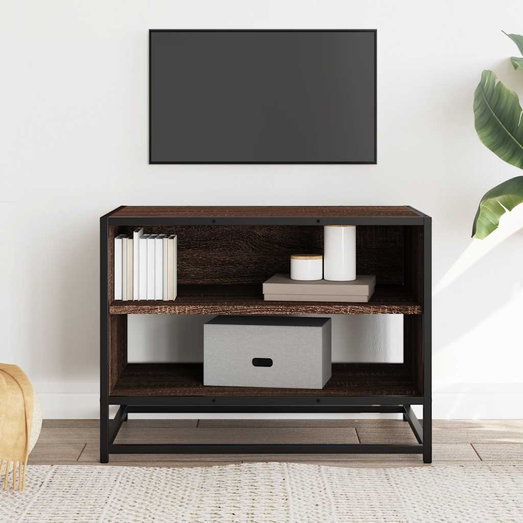 TV ormarić Smeđi hrast 61x40x46 cm Konstruirano drvo i metal