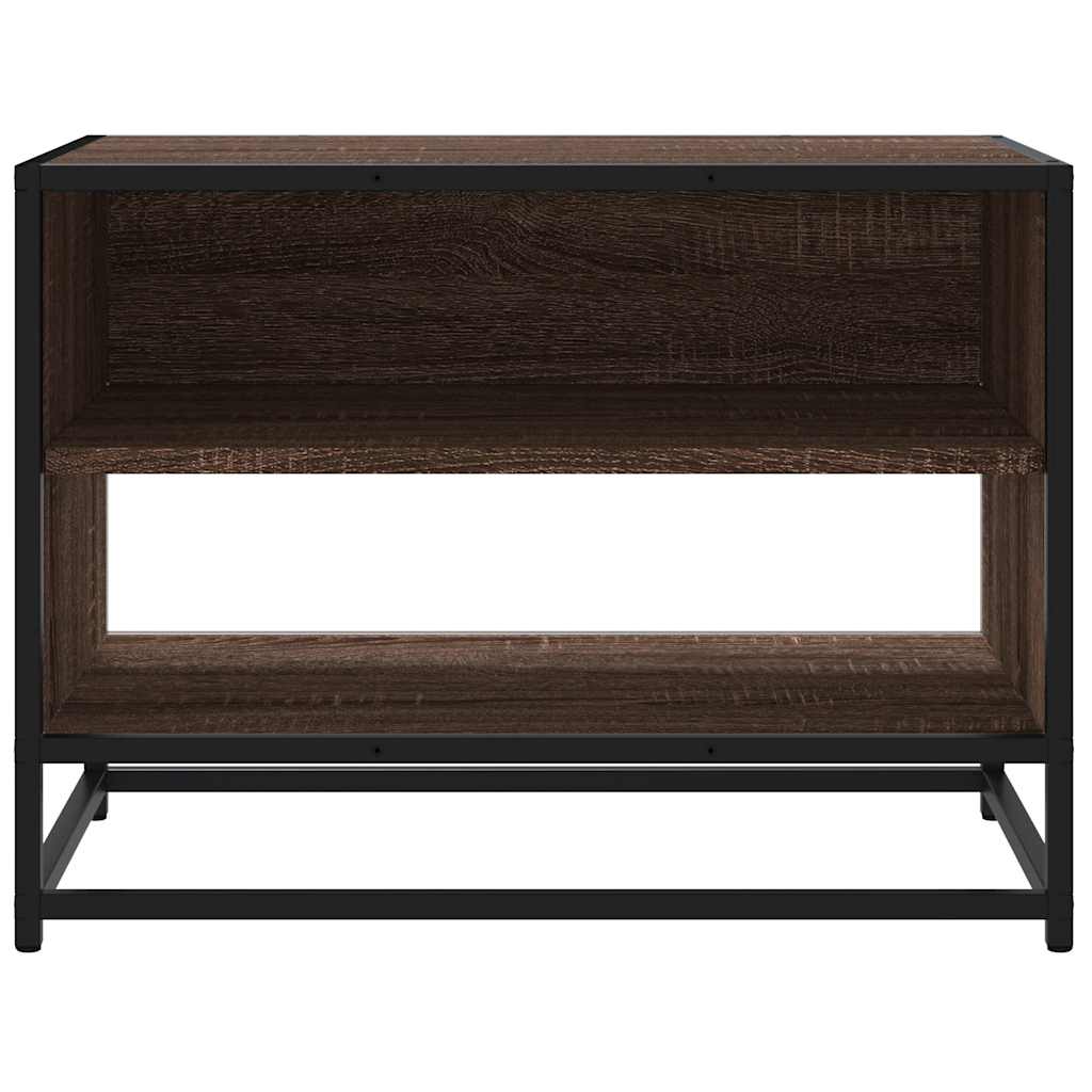 TV ormarić Smeđi hrast 61x40x46 cm Konstruirano drvo i metal