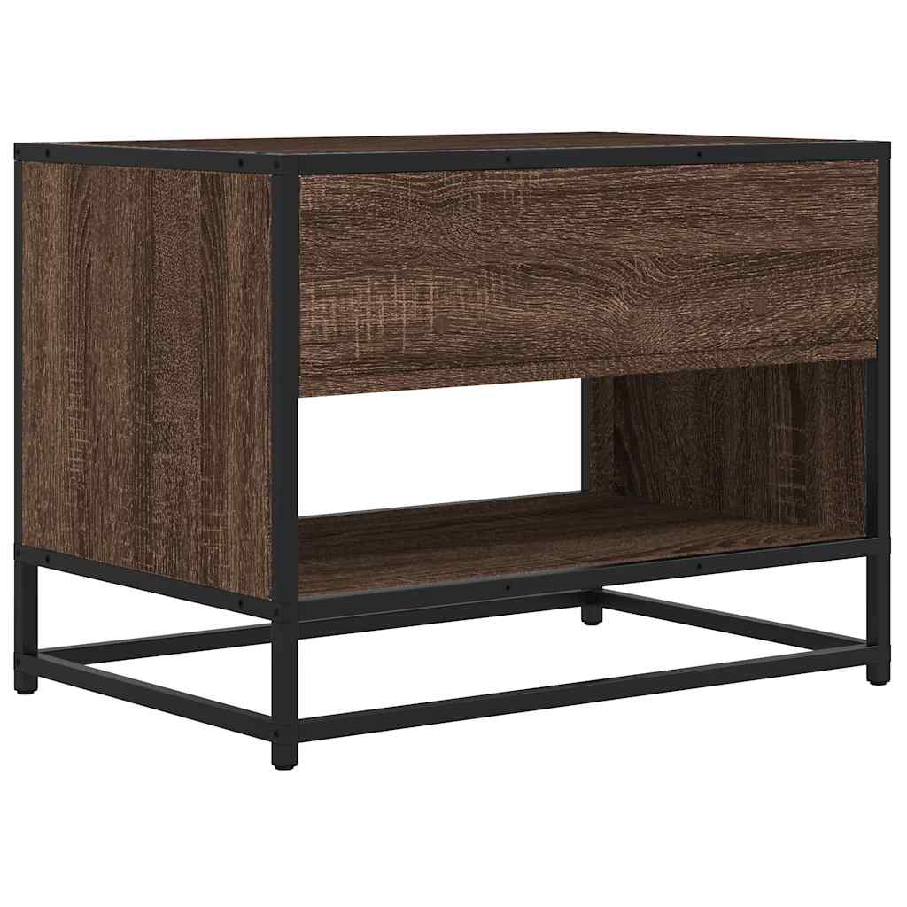 TV ormarić Smeđi hrast 61x40x46 cm Konstruirano drvo i metal
