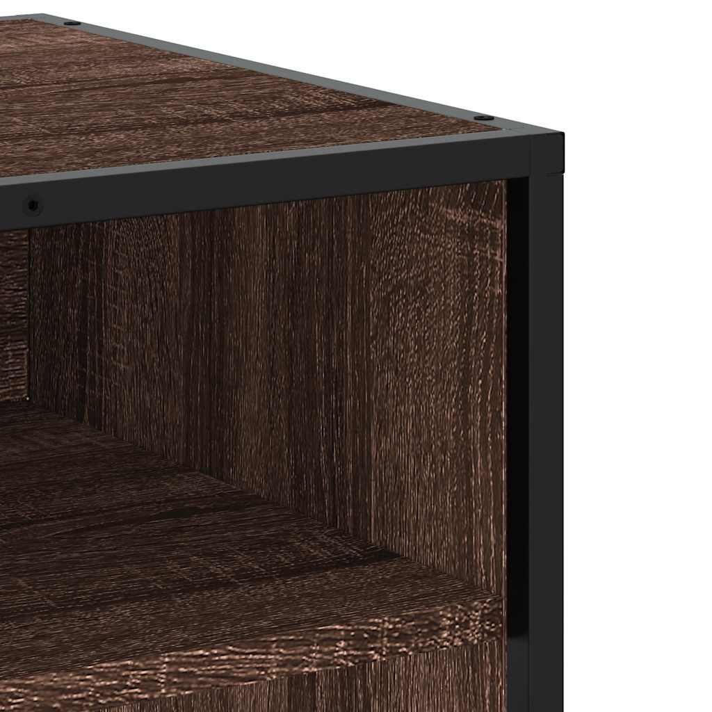 TV ormarić Smeđi hrast 61x40x46 cm Konstruirano drvo i metal