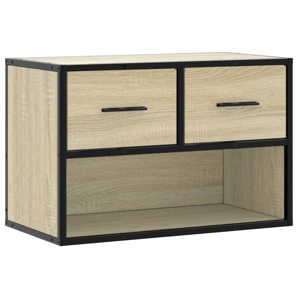 TV ormarić boja hrasta 60x31x39,5 cm konstruirano drvo i metal