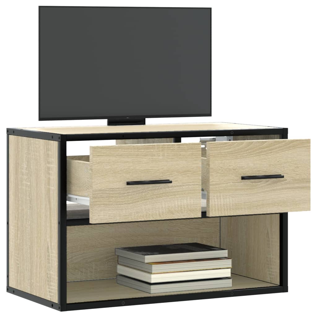 TV ormarić boja hrasta 60x31x39,5 cm konstruirano drvo i metal