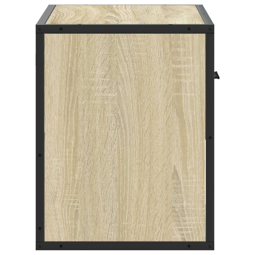 TV ormarić boja hrasta 60x31x39,5 cm konstruirano drvo i metal