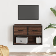 TV ormarić boja hrasta 60x31x39,5 cm konstruirano drvo i metal