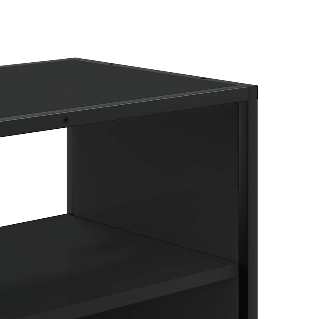 TV ormarić crni 80x31x39,5 cm Konstruirano drvo i metal