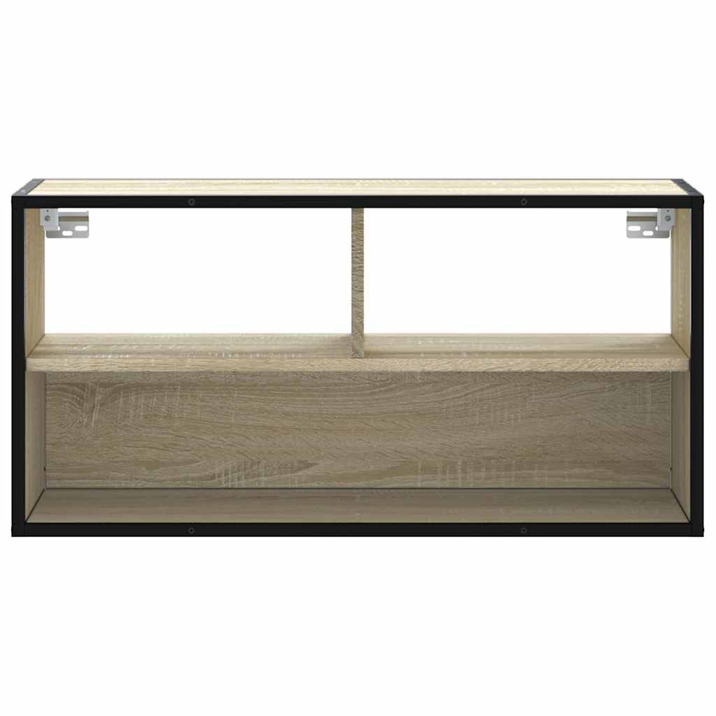 TV ormarić Sonoma hrast 80x31x39,5 cm Konstruirano drvo i metal