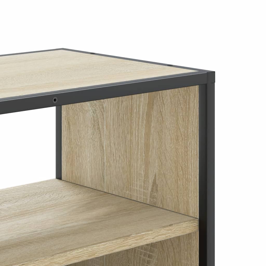 TV ormarić boja hrasta 100x31x39,5 cm konstruirano drvo i metal Smeđa