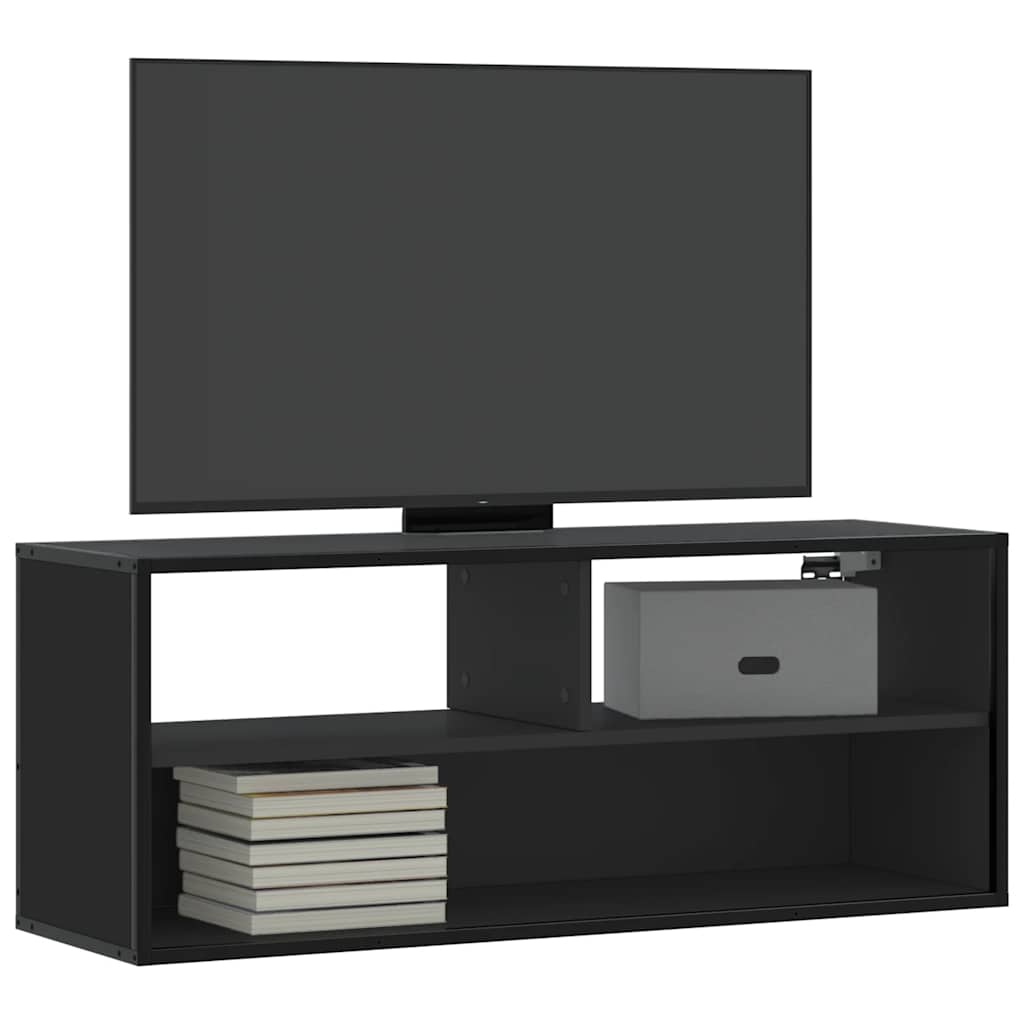 TV ormarić crni 100 x 31 x 39,5 cm konstruirano drvo i metal