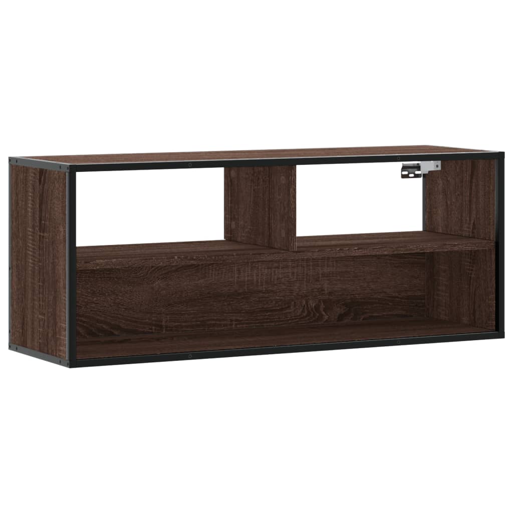 TV ormarić boja hrasta 100x31x39,5 cm konstruirano drvo i metal